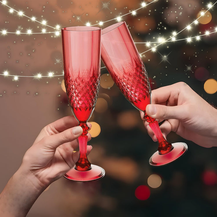 24 Pack Plastic Champagne Flutes (24 Count)