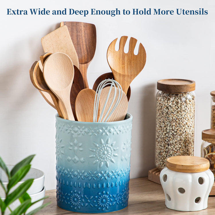 7.2" Extra Large Ceramic Utensil Holder