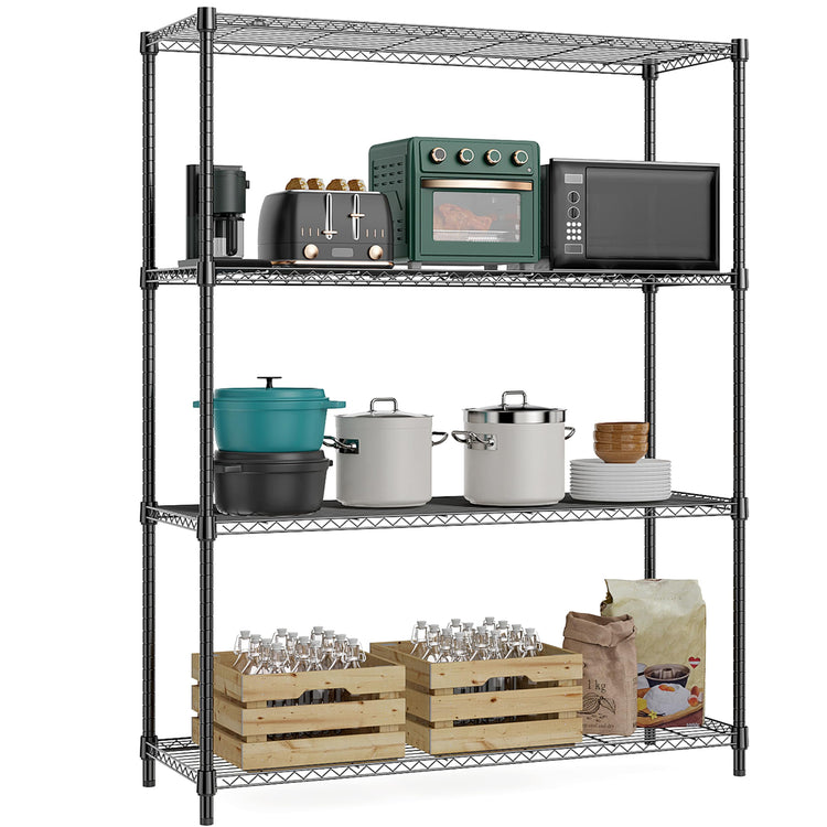 1400 lbs 4 Tier Storage Rack Metal Wire Shelving Unit (4 Count)