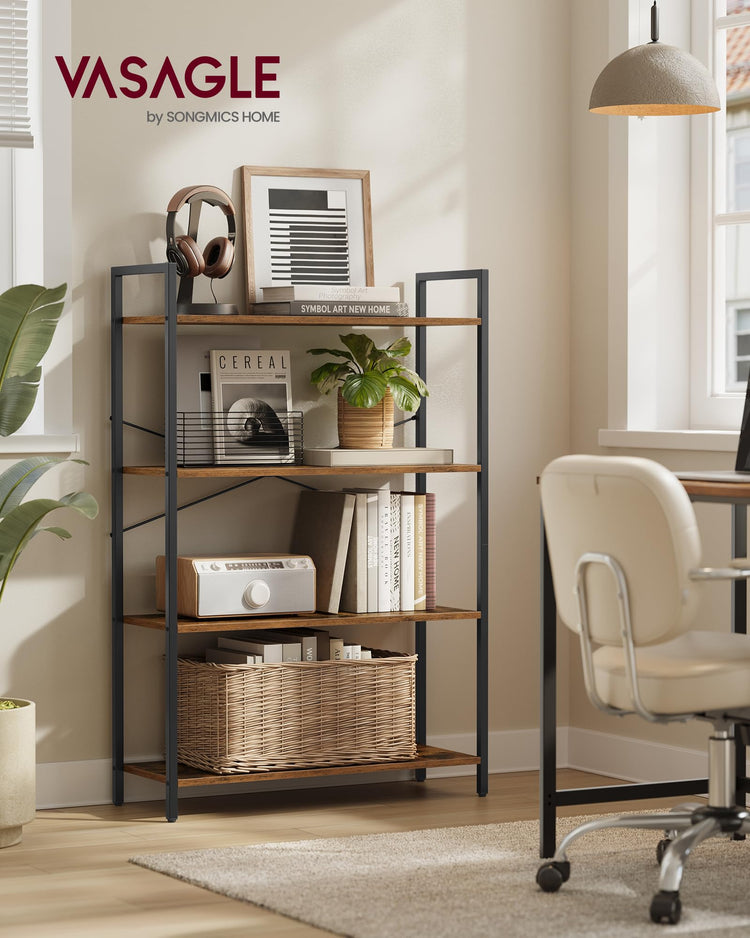 4 Tier Tall Bookshelf