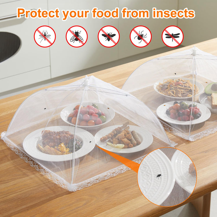8 Pack 2 Size Mesh Food Covers for Outside