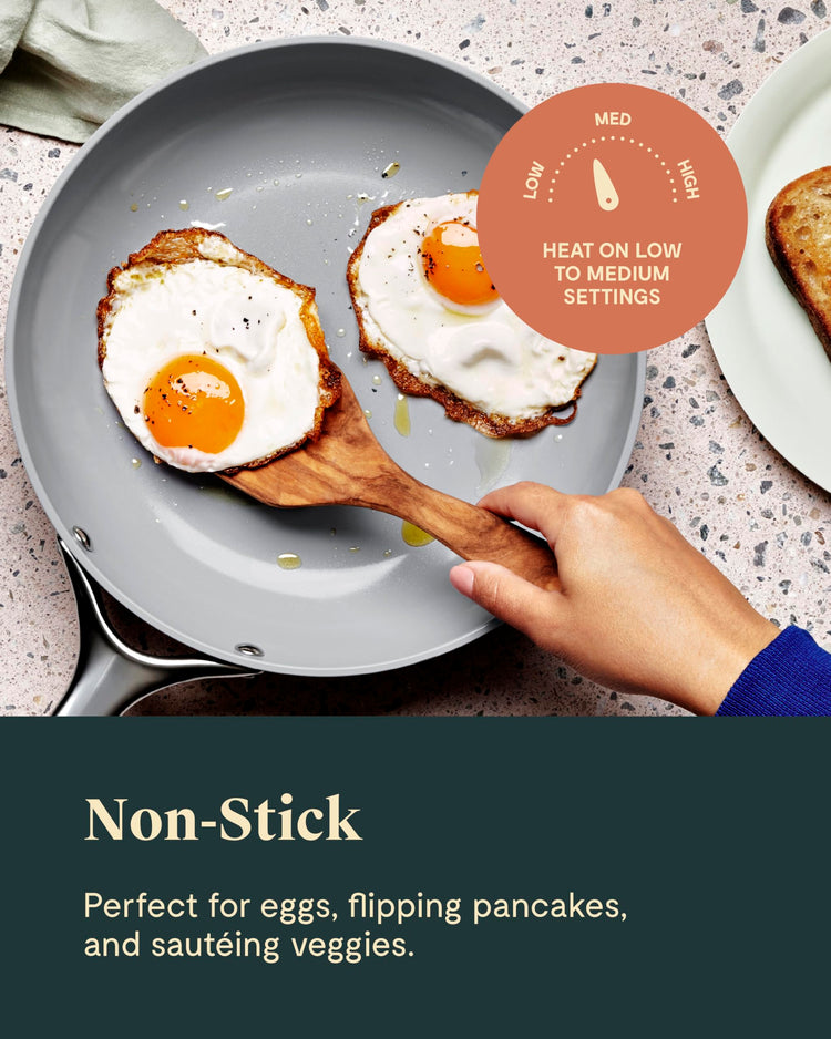Ceramic Non Stick Fry Pan Set with Glass Lids (6 Count)
