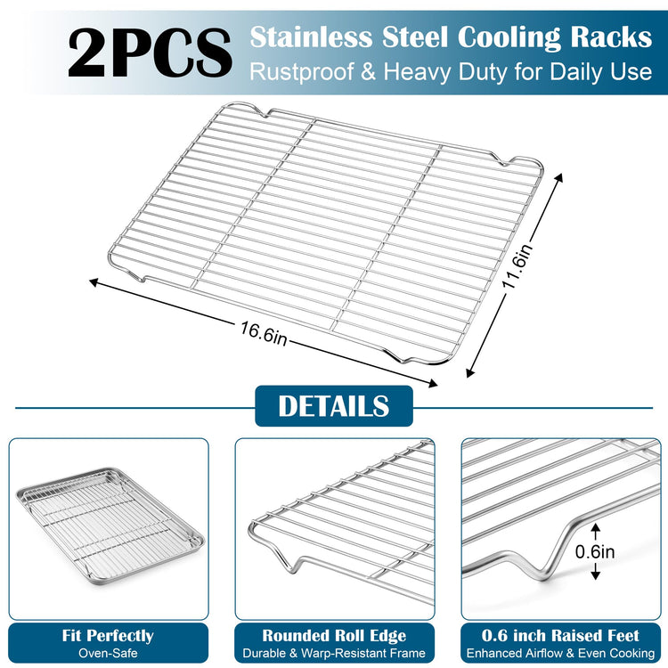 Baking Sheet with Wire Rack (2 Count)