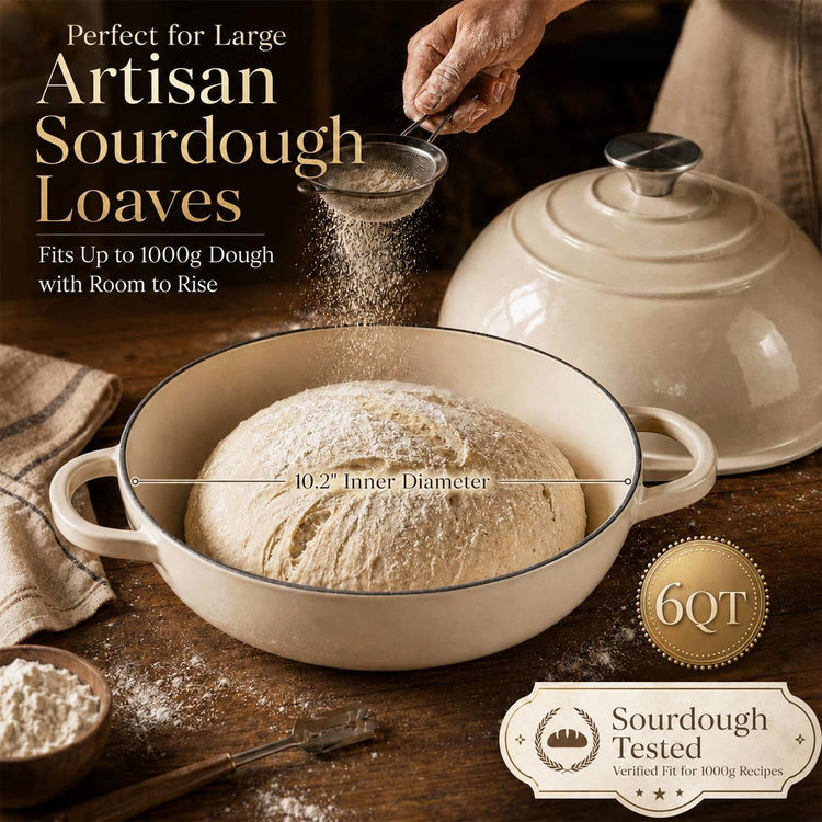 6QT Dutch Oven For Bread Baking