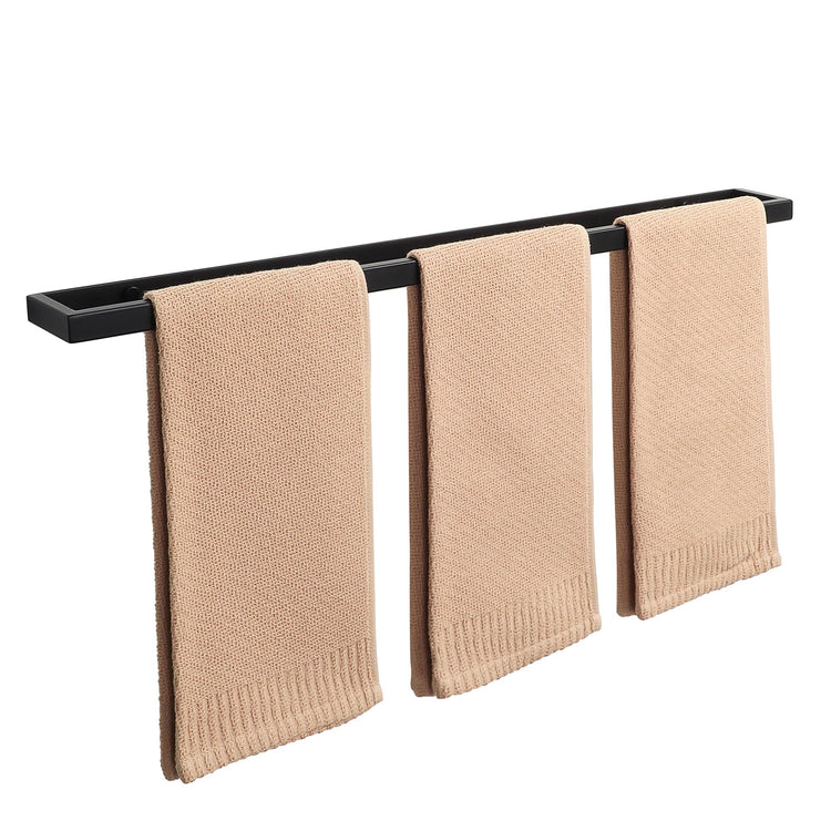 28 Inch Hand Towel Holder Black Towel Bar for Bathroom Wall Mounted