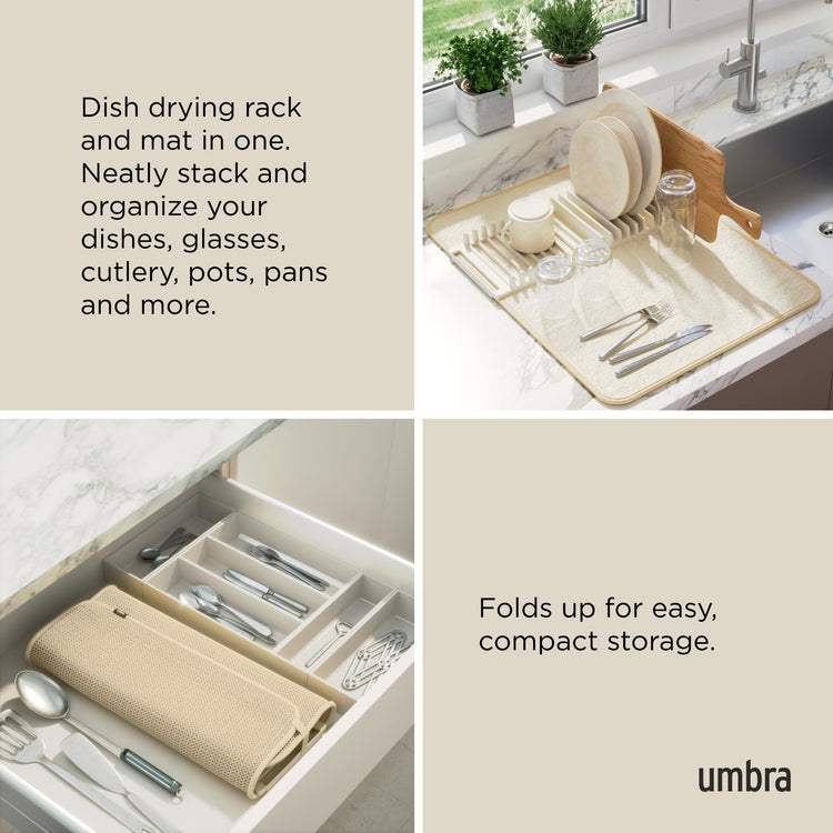 Udry Dish Drying Rack with Mat