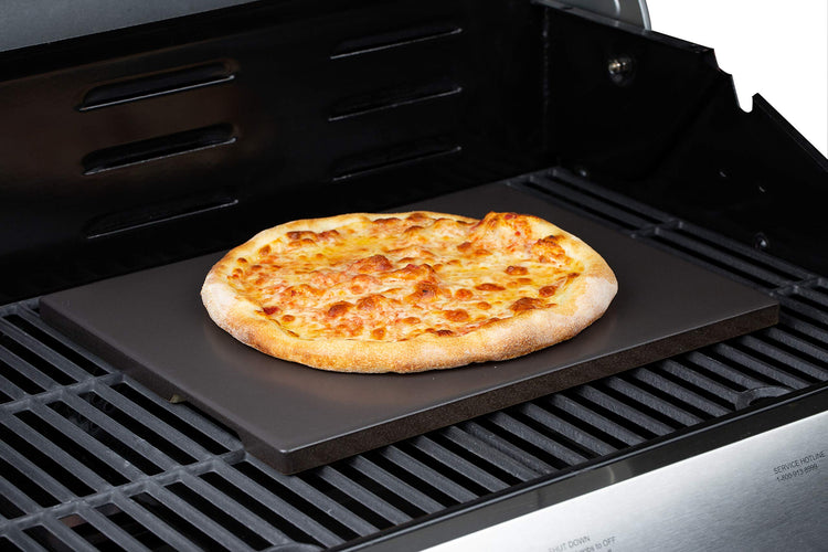 Pizza Stone Ceramic Coating 15"x12" Rectangular Pizza Stone for Oven Grill BBQ