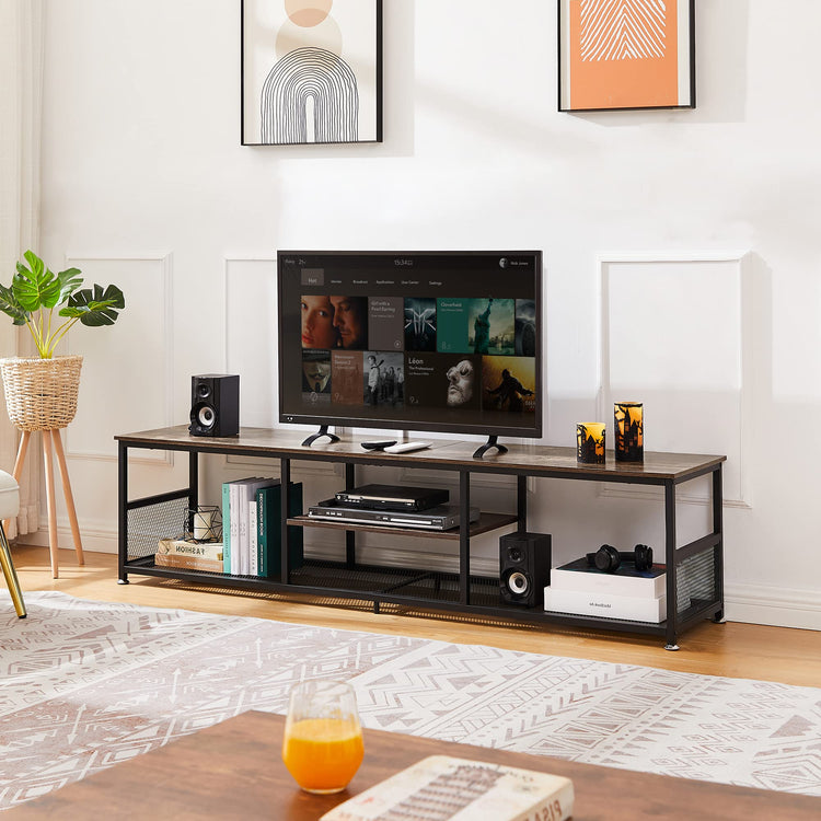 TV Stand for Televisions up to 80 Inch 70" Entertainment Center with Open Storage Shelves for Living Room