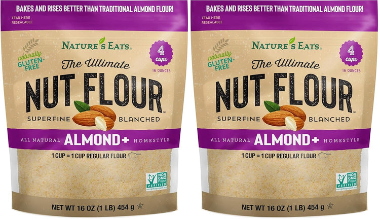 Nature's Eats Ultimate Nut Flour, Almond, 16 Ounce (Pack of 2) - Nestoria