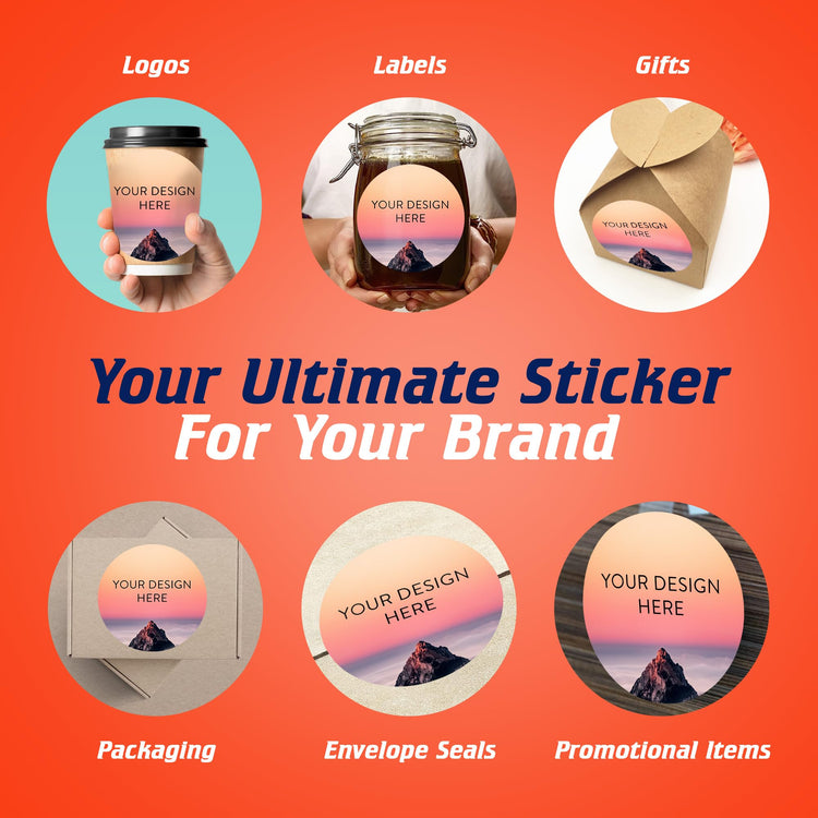 100 Custom Vinyl Stickers (100 Count)
