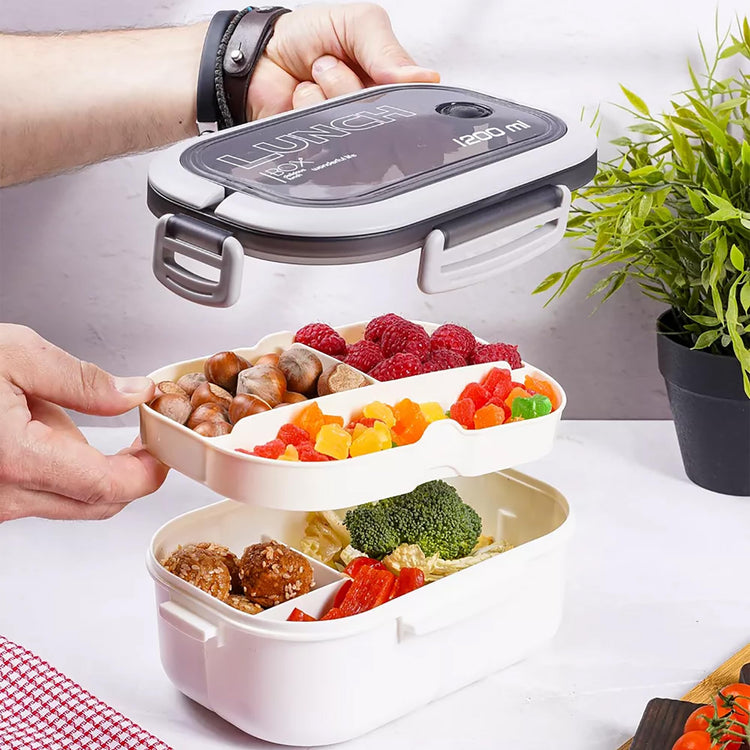 Double Layer Bento Box with Cutlery