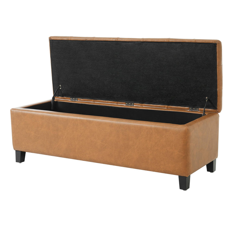 Ottilie Faux Leather Storage Ottoman Bench