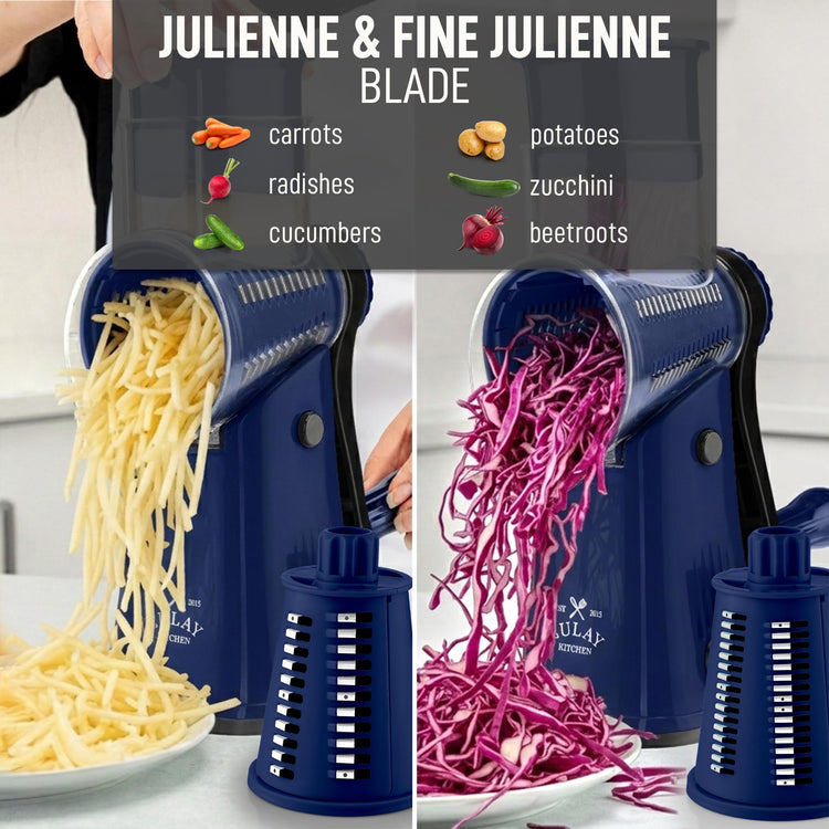 Rotary Cheese Grater 5 Blade Cheese Shredder
