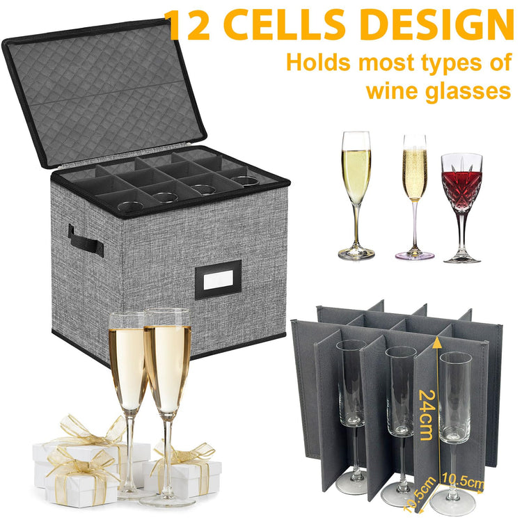 Quilted Champagne Flute Storage Box