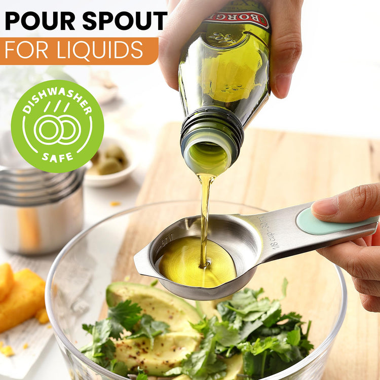 Magnetic Stainless Steel Measuring Cups Set of 7