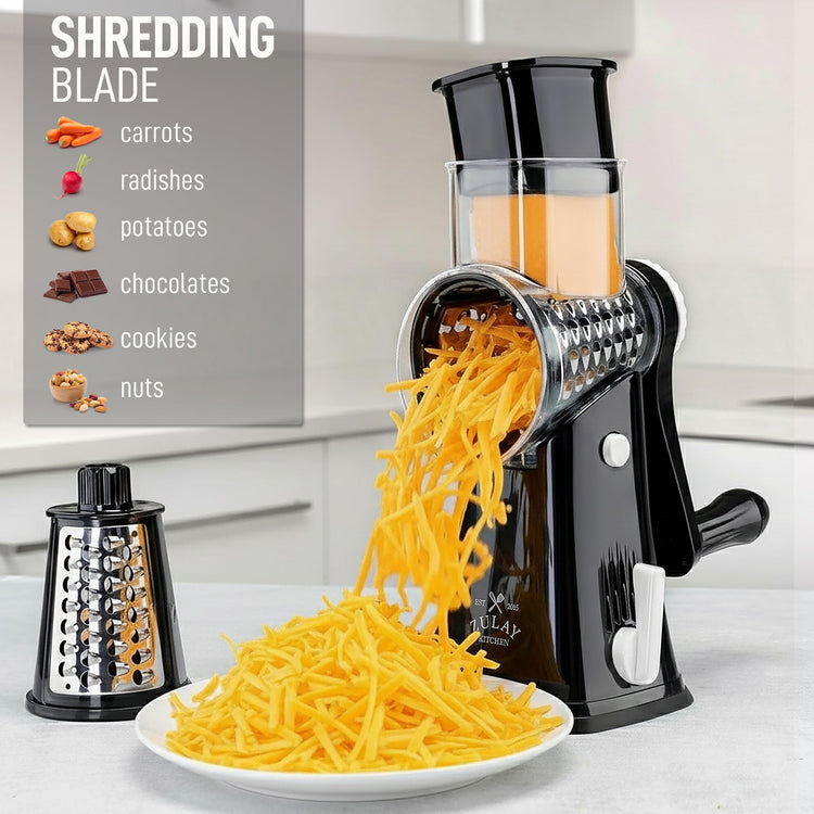 Rotary Cheese Grater 5 Blade Cheese Shredder
