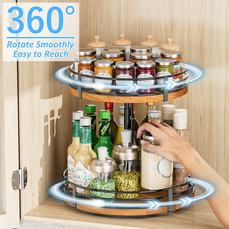 Lazy Susan Turntable Organizer Adjustable