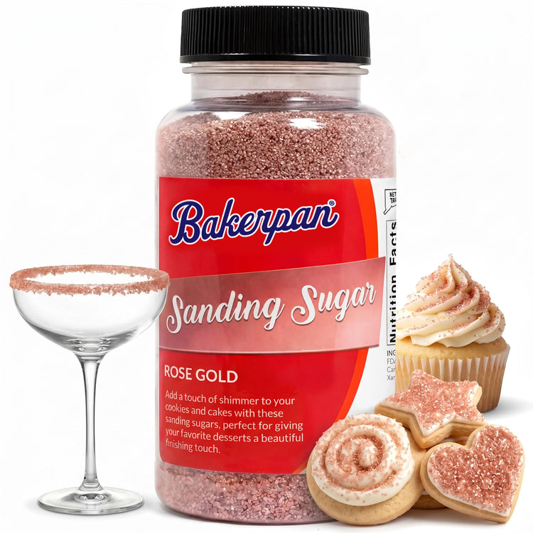 Rose Gold Sanding Sugar for Baking & Cookie Decorating (5 Ounce)