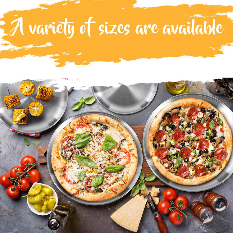 8 Pieces Silver Pizza Pans 8 (8 Count)
