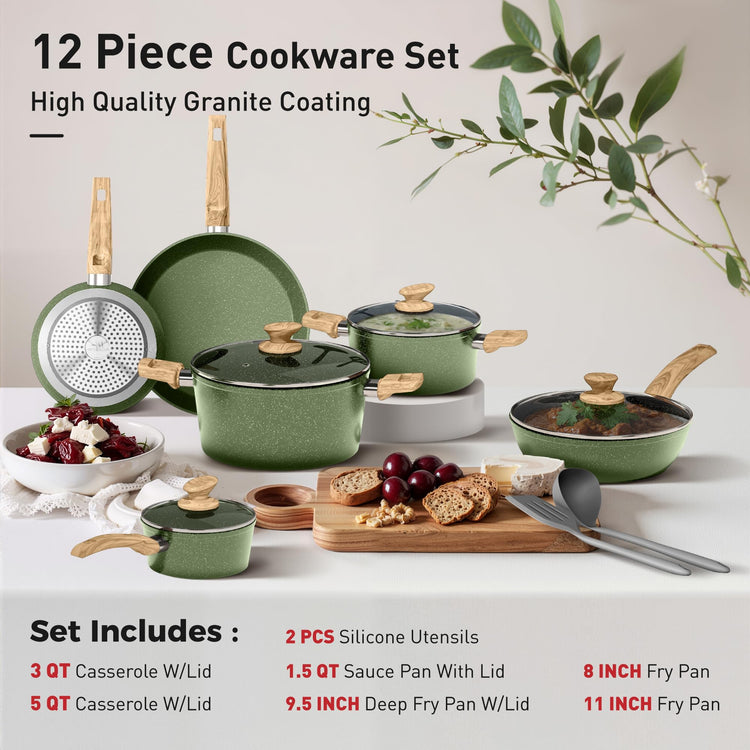 12 Piece Pots and Pans Set