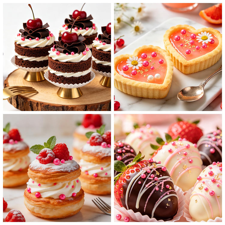 Edible Deep Pink Pearl Sprinkles (4.5 Ounce)