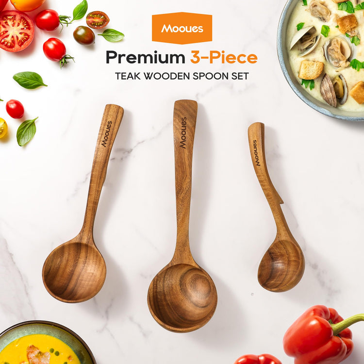 Wooden Ladle for Soup (3 Count)