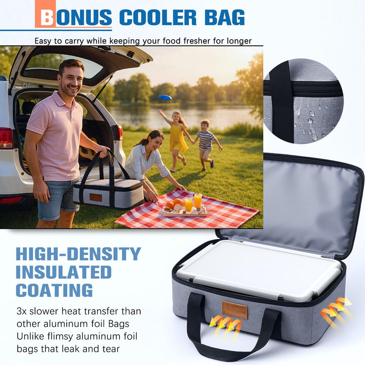 Chilled Portable Snackle Box Container Beach Essentials Insulated Bag Keep Food Warm