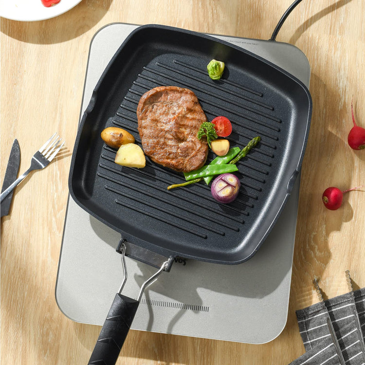 Grill Pan with Folding Handle