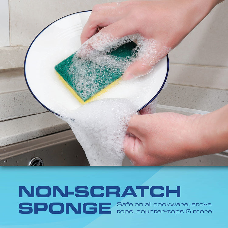 48 Pack Kitchen Sponges Dish Sponge for Washing Dishes (48 Count)