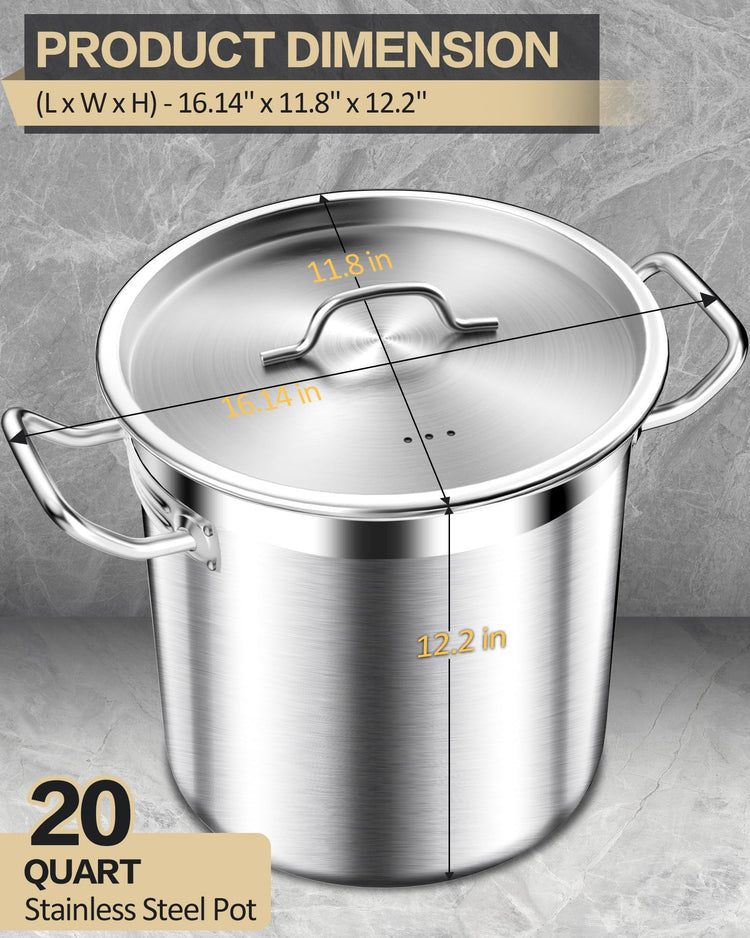 20 Quart Soup Pot with Lid