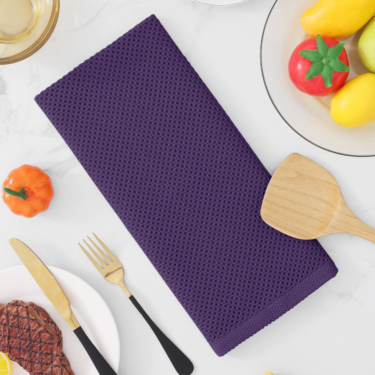 100% Cotton Waffle Weave Kitchen Dish Towels 8 (8 Count)