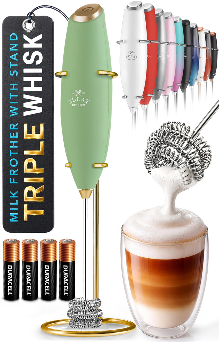 Powerful Milk Frother Wand With Duracell Batteries