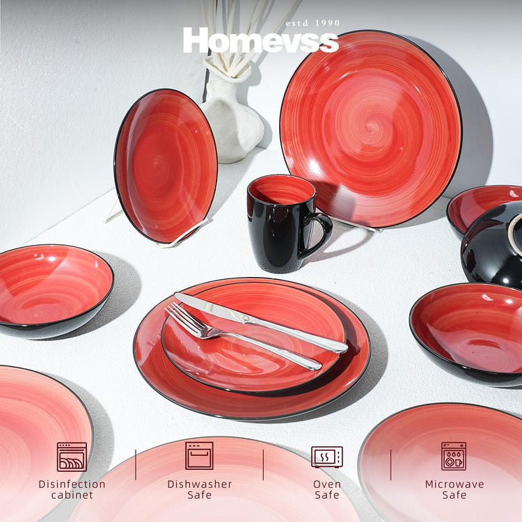 HomeVss Stoneware Sonoma 16pc Dinnerware Set