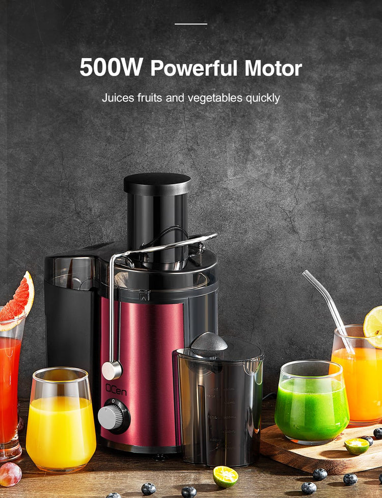 Juicer Machine 800W Centrifugal Juicer with Wide Mouth Feed Chute