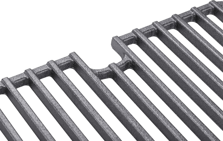 Cast Iron Go Grate (2), 5.8lbs, Rectangular, Heavy, Preseasoned, Non-Stick, Cooking-Grates, Fits Go Anywhere Charcoal and Gas Models