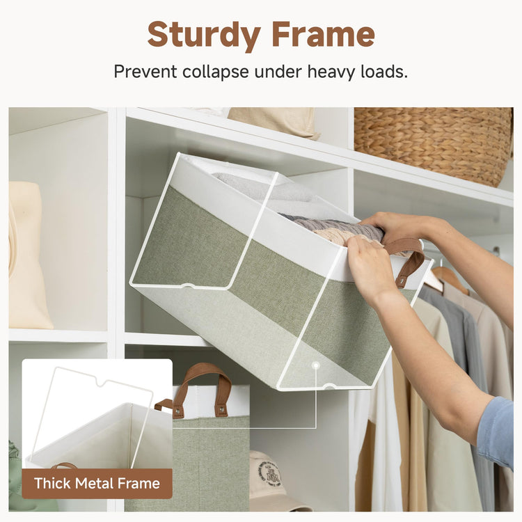 Fabric Storage Bins for Shelf (2 Count)