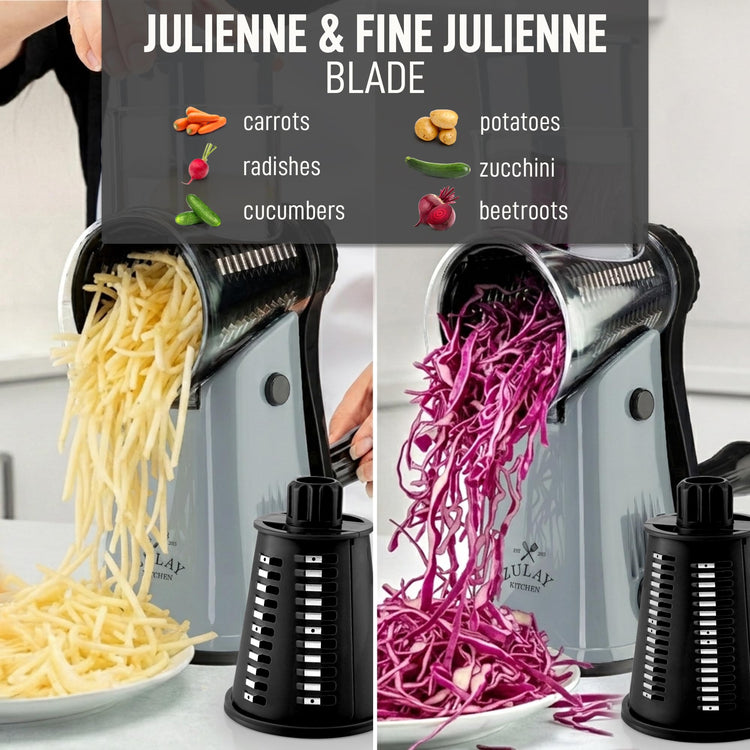 Rotary Cheese Grater 5 Blade Cheese Shredder
