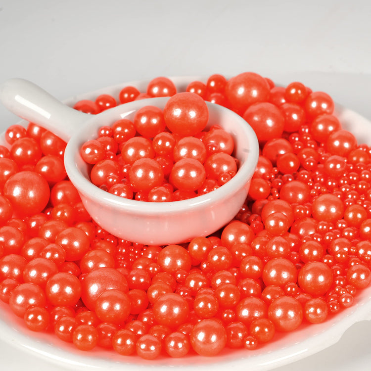 Orange Pearl Sugar Sprinkles (4.58 Ounce)