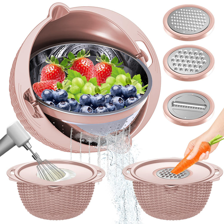 4 1 Strainer Bowl with Lid Set