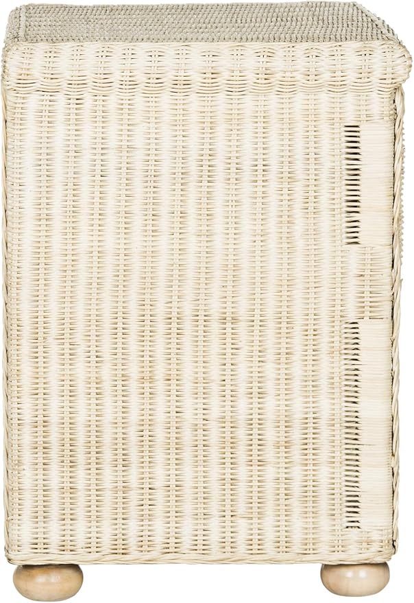 Safavieh Home Collection Adira Natural White Wash Wicker 1-Drawer Nightstand, Normal (SEA8002A)