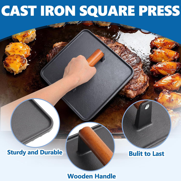Griddle Basting Cover Dome & Square Burger Press for Blackstone Accessories