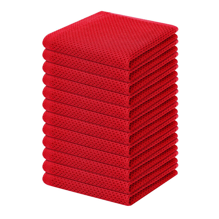 100% Cotton Waffle Weave Kitchen Dish Cloths 12 (12 Count)