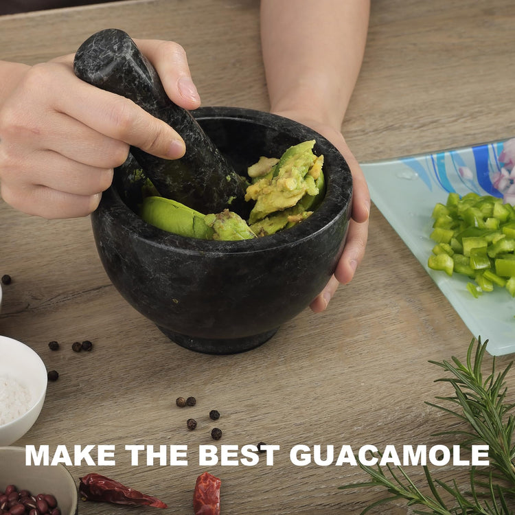 African Natural Granite Mortar and Pestle Set