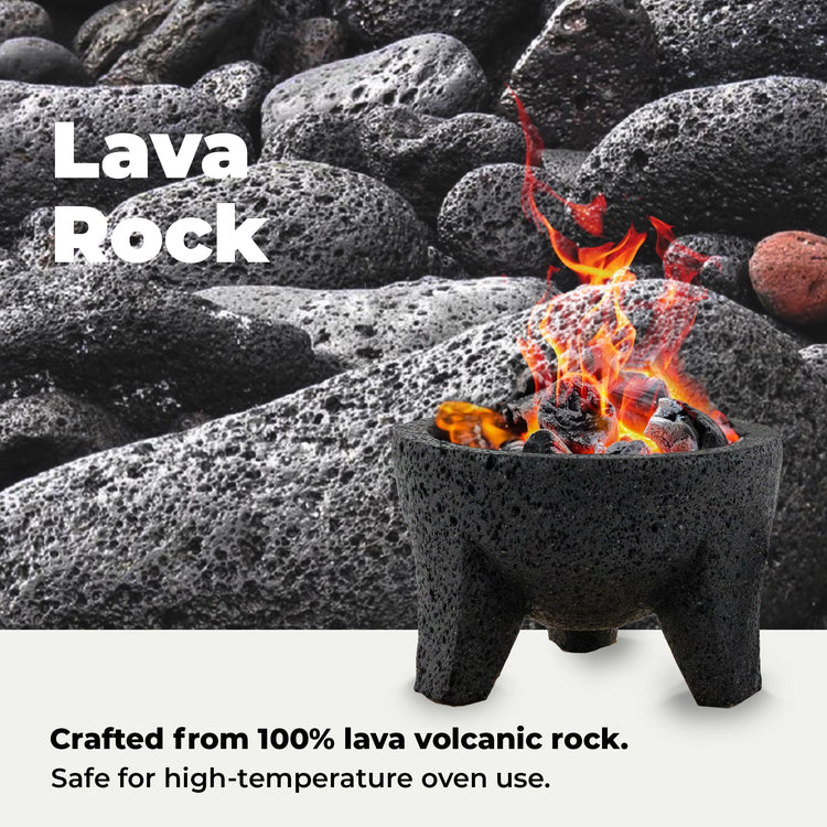 Traditional Molcajete Mexicano Volcanic Rock Mortar and Pestle Set Handmade of Authentic Lava Rock in Puebla Mexico Guacamole Bowl Cutting Board Included Molcajete Bowl de Piedra Volcanica
