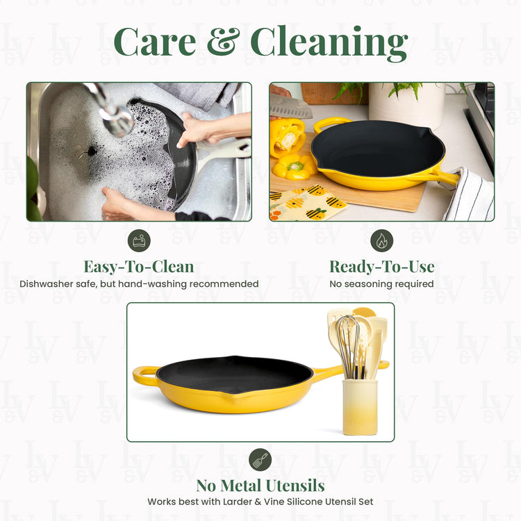 Enameled Cast Iron Skillet
