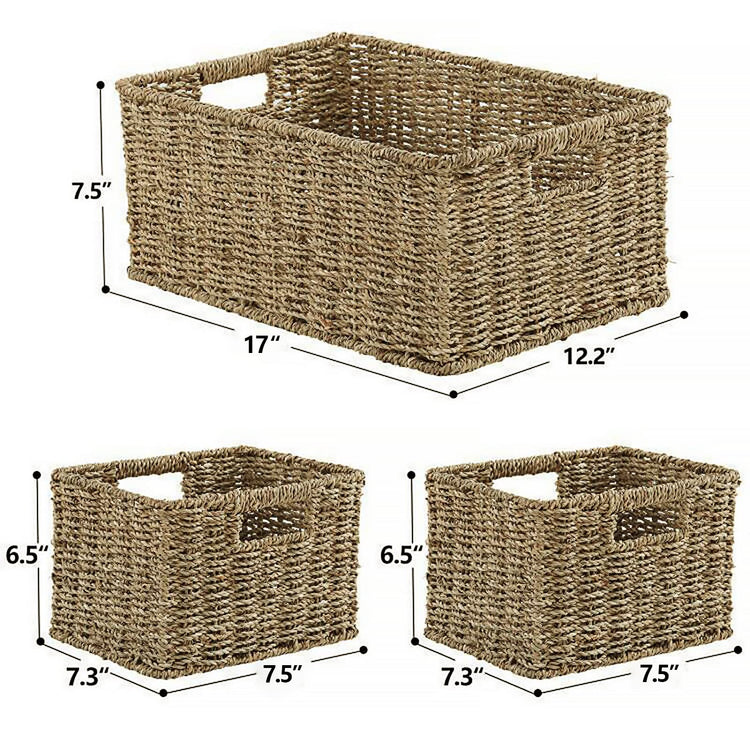 Large Wicker Baskets for Storage (3 Count)