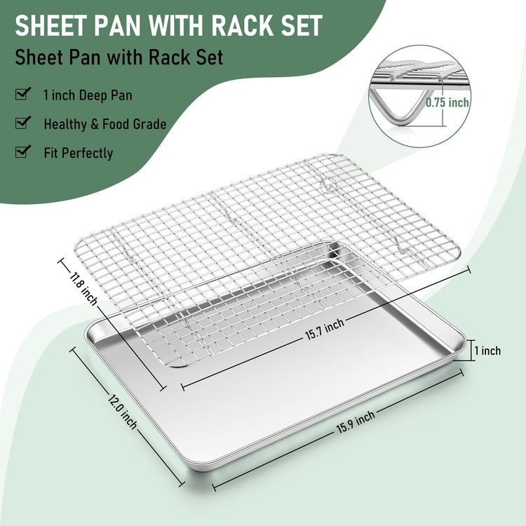 Baking Sheet with Wire Rack Set (2 Count)