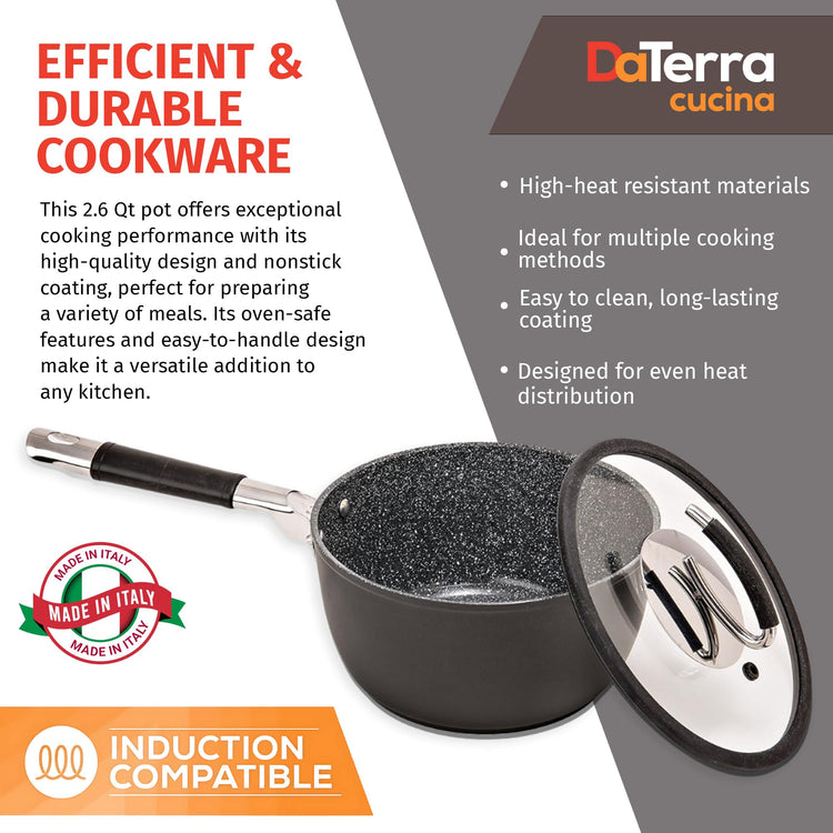 2.6 Qt Nonstick Ceramic Saucepan w