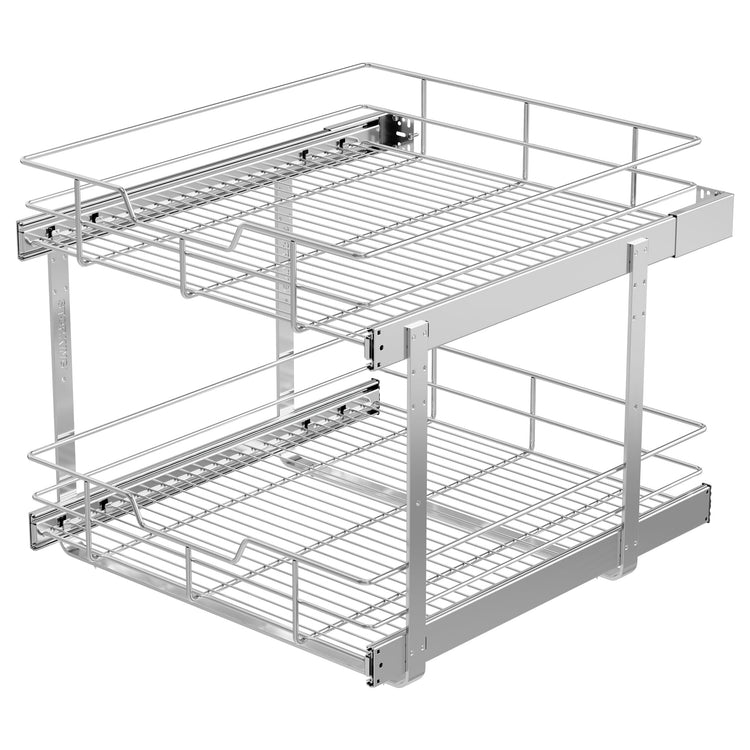 2 Tier Pull Out Cabinet Organizer 21" W X 22" D