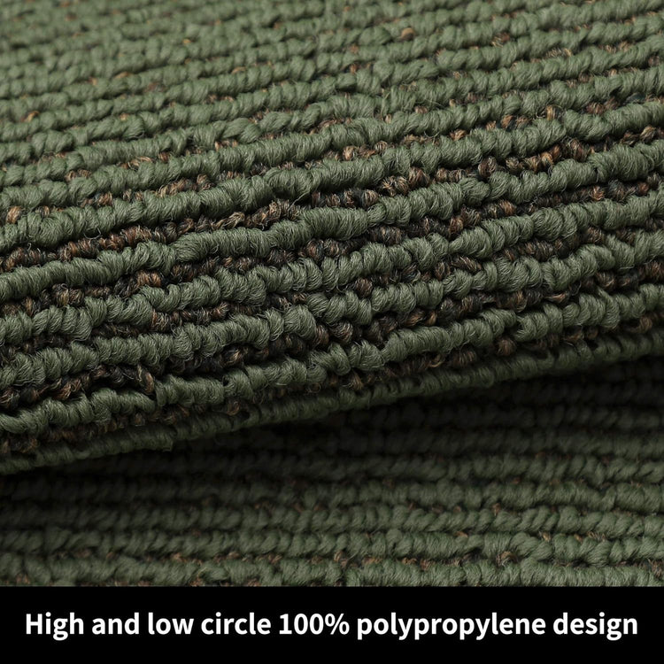 COSY HOMEER 24x35 Inch/24X60 Inch Kitchen Rug Mats Made of 100% Polypropylene Strip TPR Backing 2 Pieces Soft Kitchen Mat Specialized in Anti Slippery and Machine Washable,Green